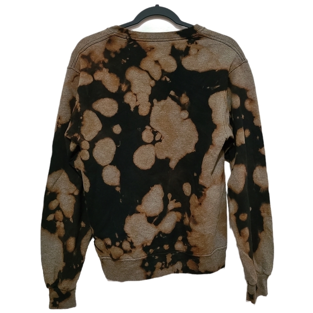 Bleach Wash Gray Crewneck Sweatshirt - Picture 3 of 4
